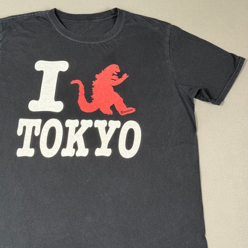 Godzilla T Shirt I Love Tokyo Black Graphic Tee Size L No Tag